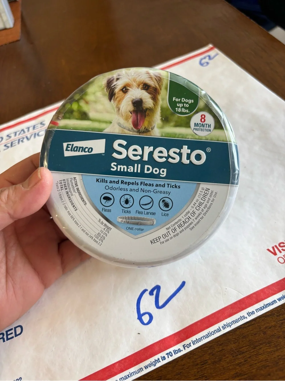Bayer Seresto Small Dog Flea & Tick Collar - Teal/White